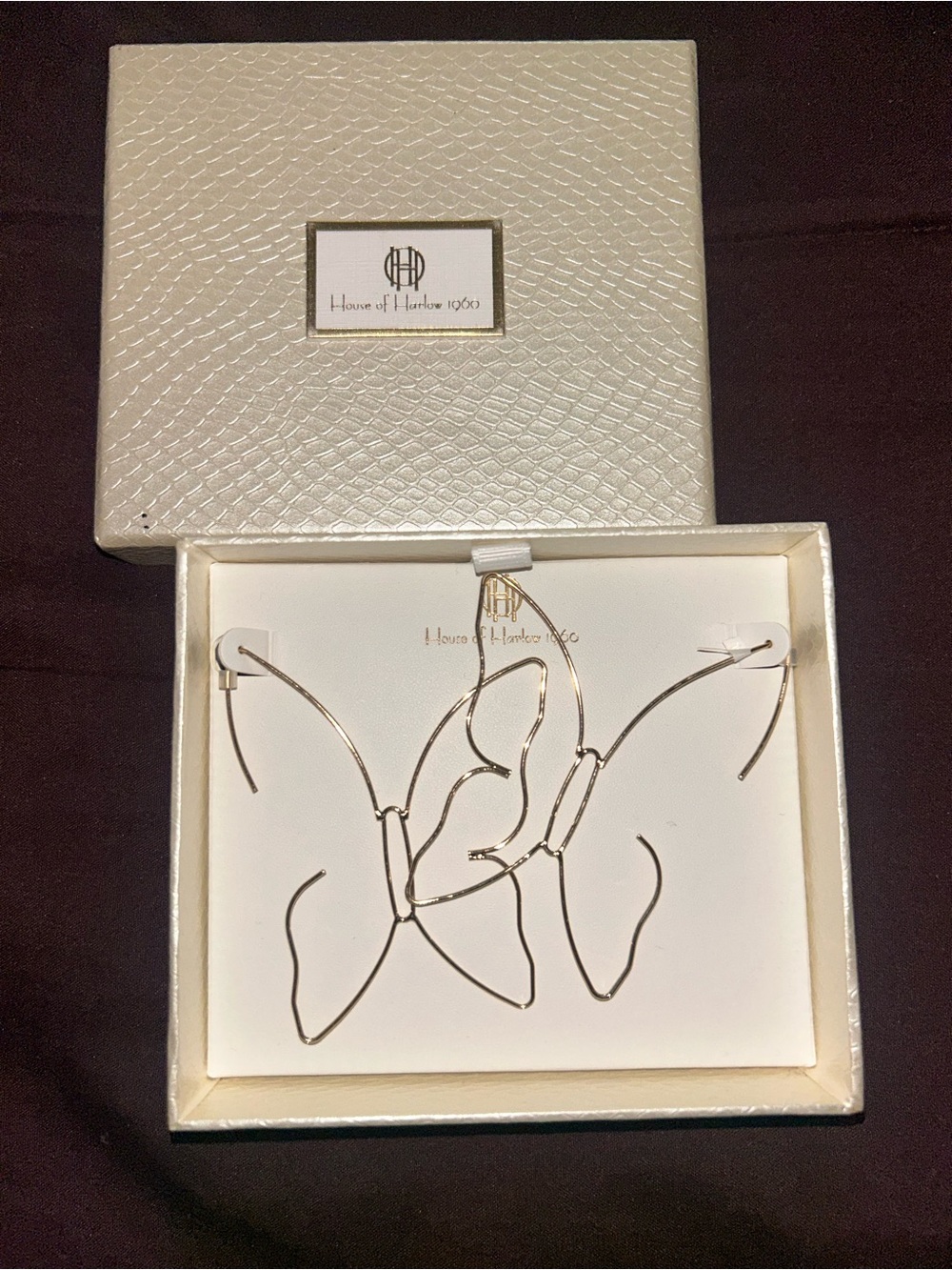 House of Harlow 1960 Gold Wire Butterfly Ear Cuffs